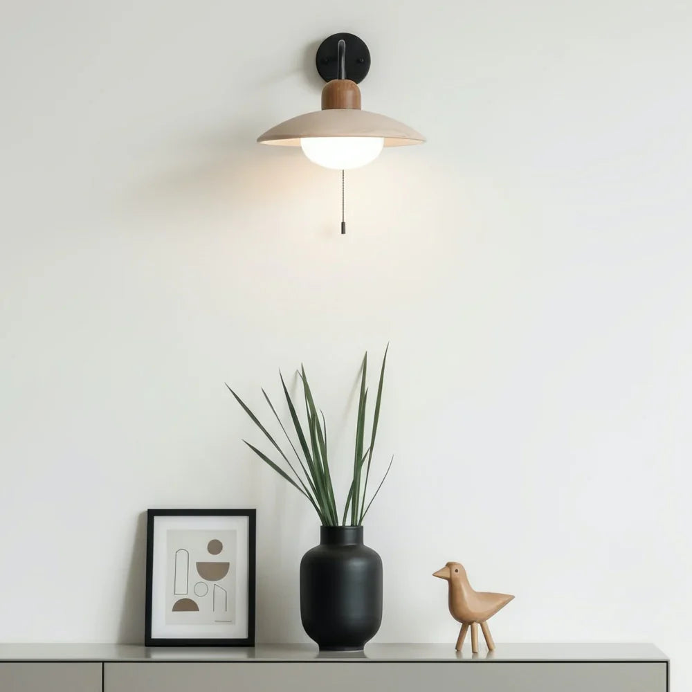 Travertijn Wandlamp Minimalistische Schijf Design Natuursteen Verlichting voor Woonkamer Slaapkamer Gang Moderne Interieur Wandverlichting met Warm Licht | Sansoti