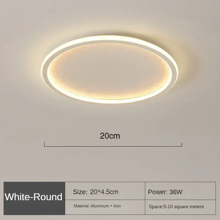 Ronde Plafondlamp Scandinavisch Design Goud Zwart Wit 20-50cm LED Dimbaar Metaal Glas Woonkamer Slaapkamer Eetkamer | Sansoti