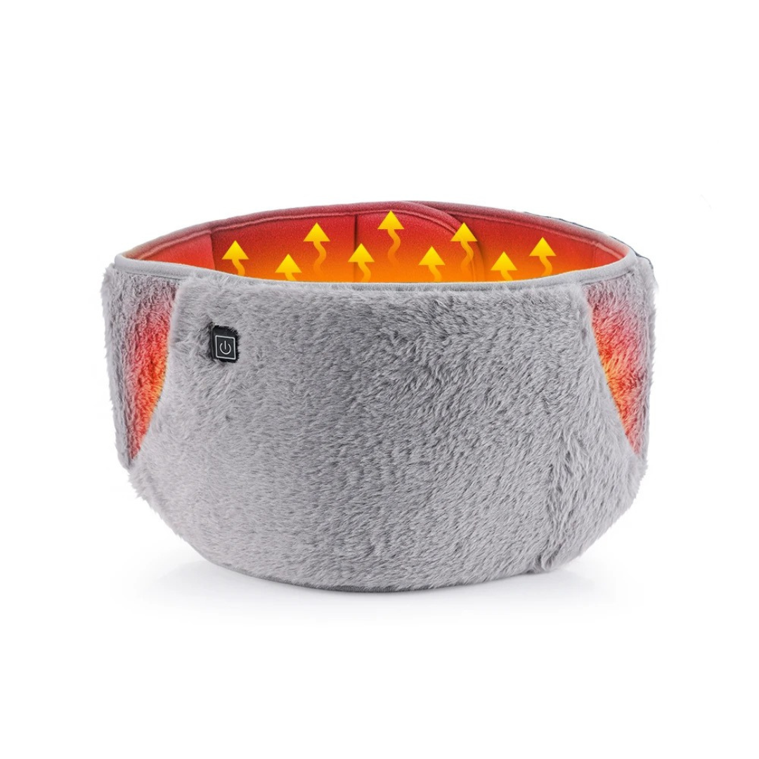 USB-C Heated Belt Adjustable Gray 3 Heat Settings Abdomen Back Hand Warmer Soft Polyester 105x20cm Winter | Sansoti