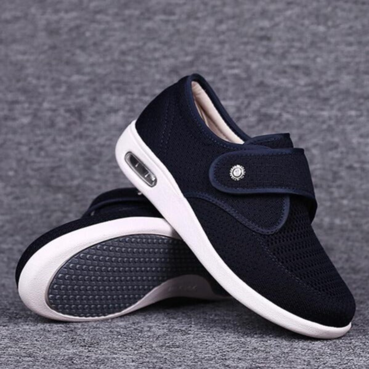 Brede Comfortschoenen voor Diabetici 35-42 Ademend Lichtgewicht Zwart Grijs Blauw Beige Wandelschoenen | Sansoti