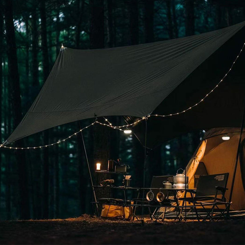 Draagbare Campinglamp met Zonne-energie en Powerbank – Waterdicht LED-Lampje met Lichtslinger voor Outdoor & Camping | Sansoti
