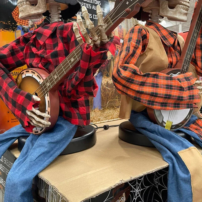 Geanimeerde Skeletfiguren met Bewegingssensor Geluid en Muziek voor Halloween Feest Decoratie Thema Party | Sansoti
