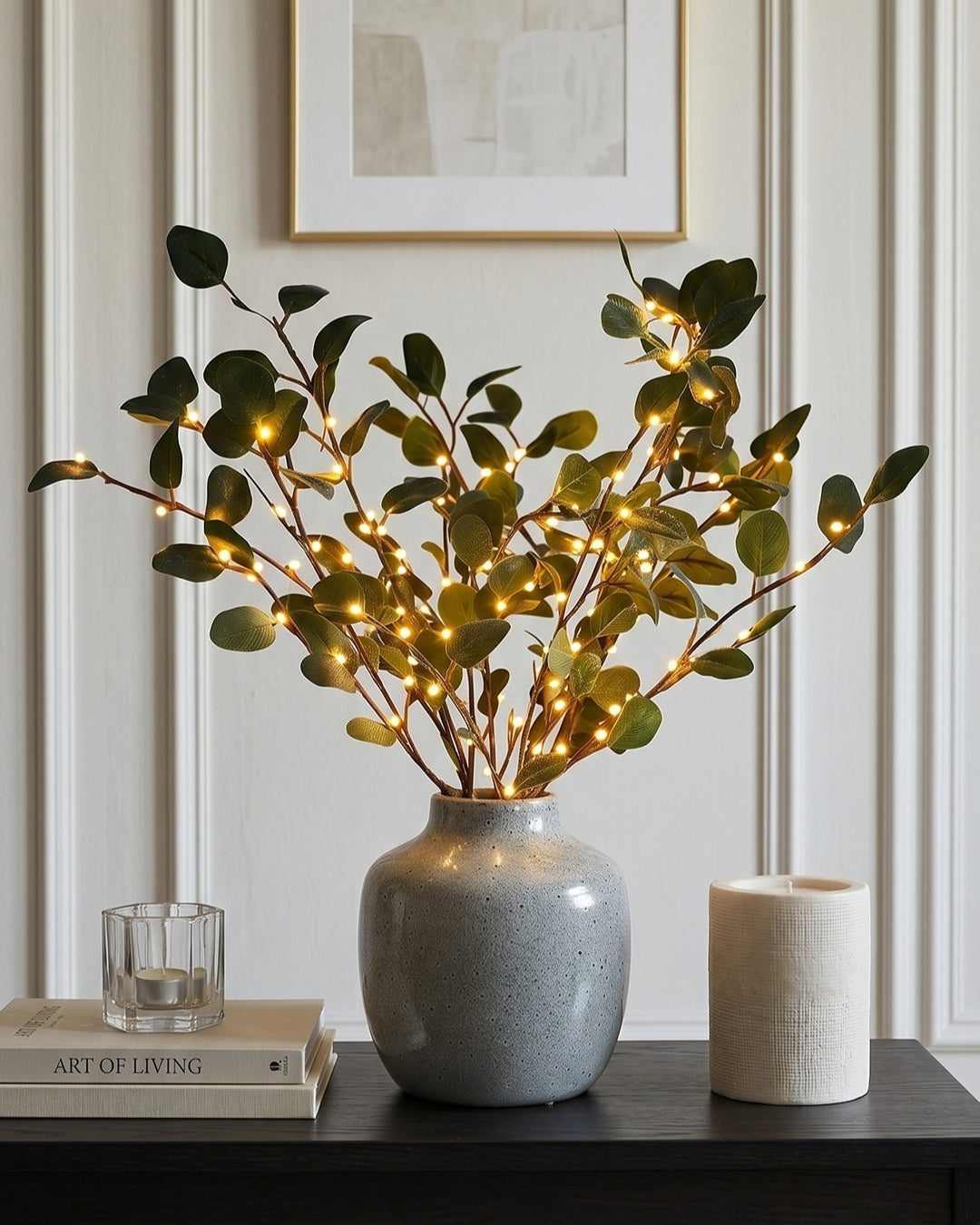 Decoratieve LED Verlichtingstak met Natuurlijke Bloesemvorm 70cm – Flexibele Sfeerverlichting voor Vazen en Schoorsteenmantels | Sansoti