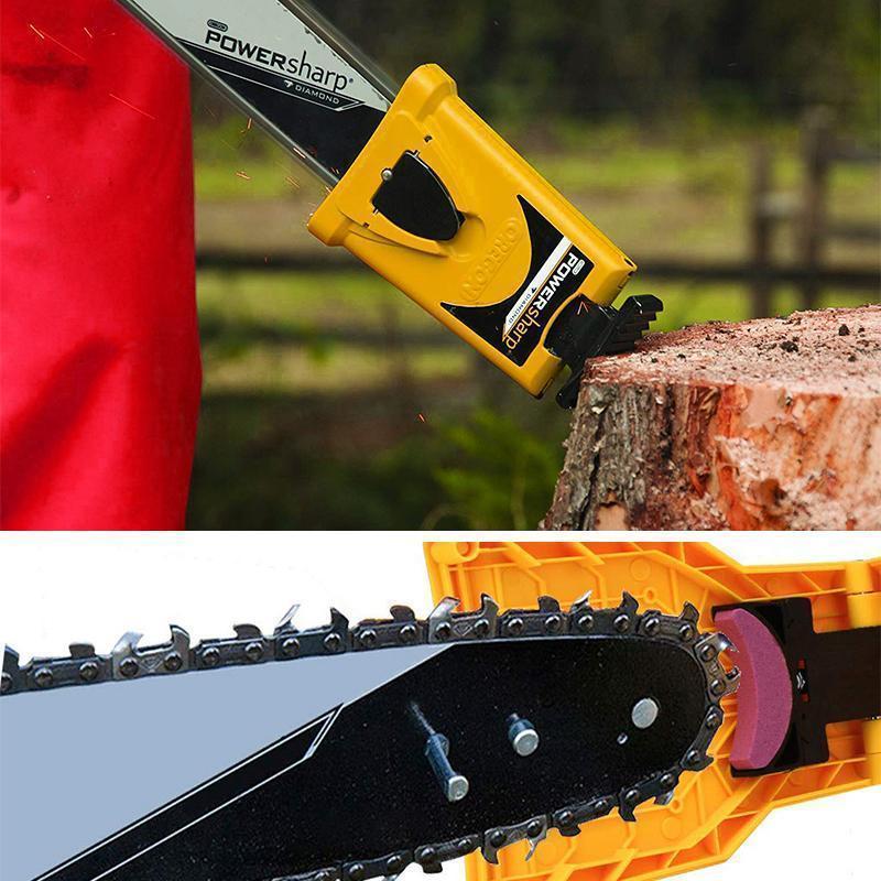 Universele Kettingzaag Slijper Slijpapparaat Handgereedschap Draagbaar Geel Metaal Nylon 21cm Professioneel | Sansoti