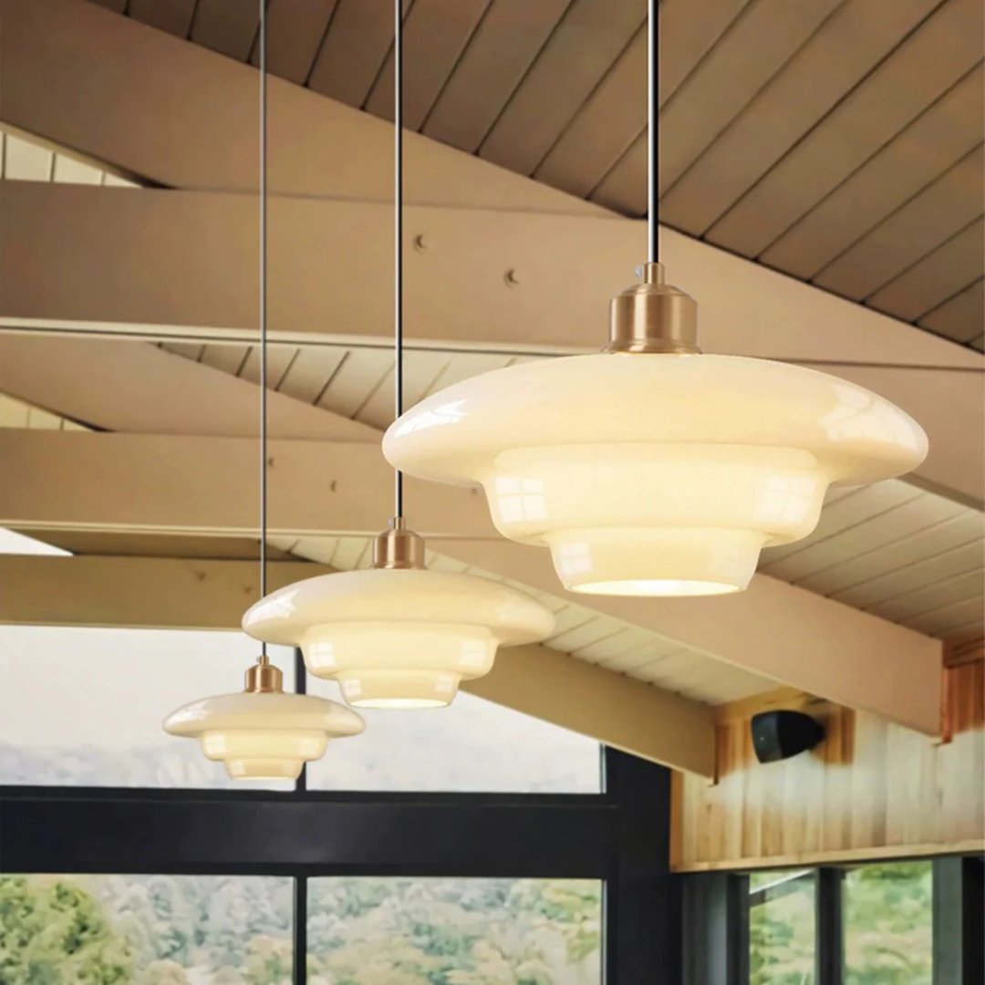 Hängelampe Glas E27 Gold Rund Wohnzimmer Esstisch Küche Organisches Design Stimmungslicht Modernes Interieur | Restfield