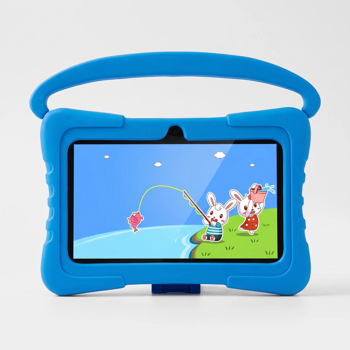 Kindertablet 7 inch mit Griff und Ständer für Bildung Spiele und Lernen Blau Rosa Kinder | Sansoti