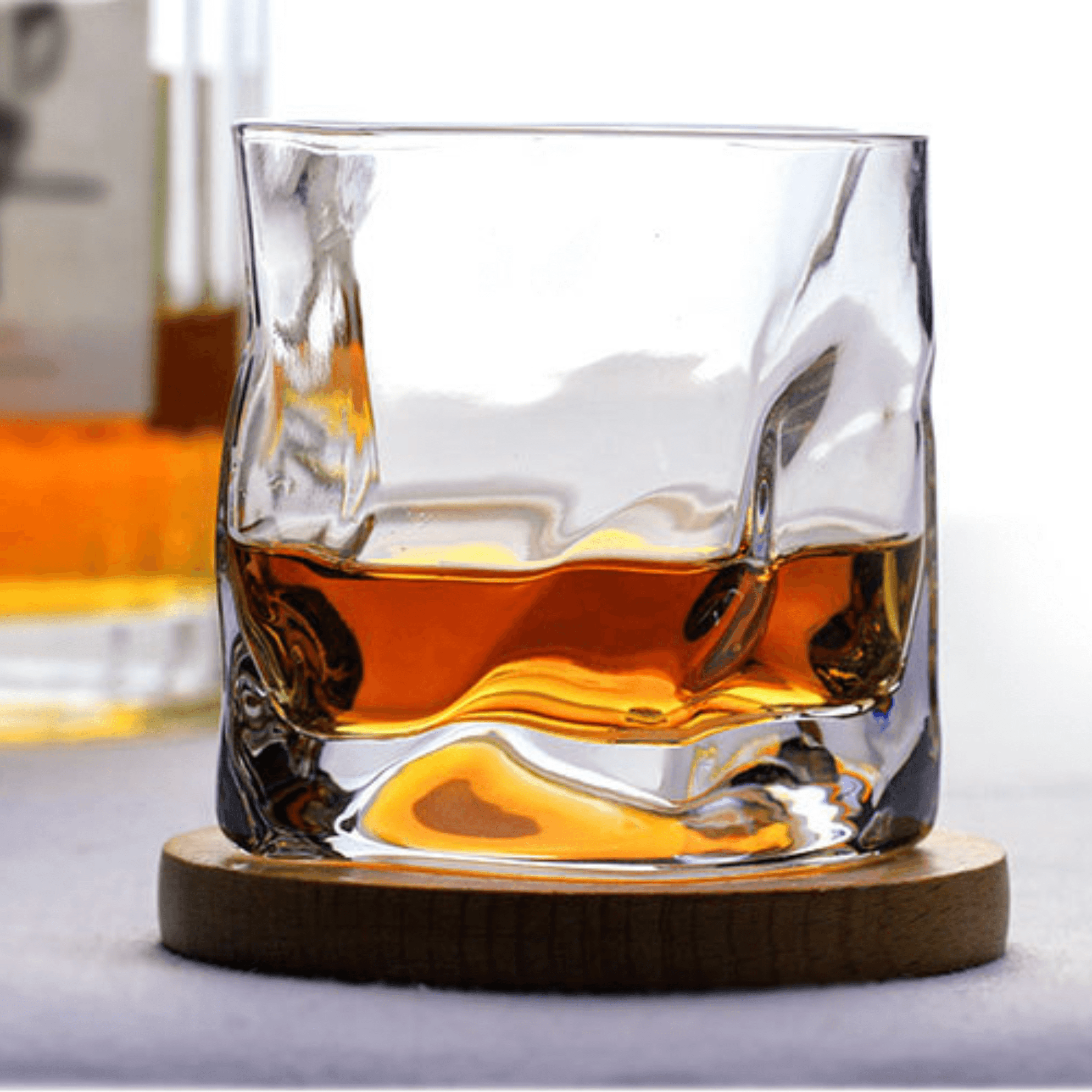 Verre à whisky Edo Kiriko en cristal taillé japonais avec design froissé | Restfield