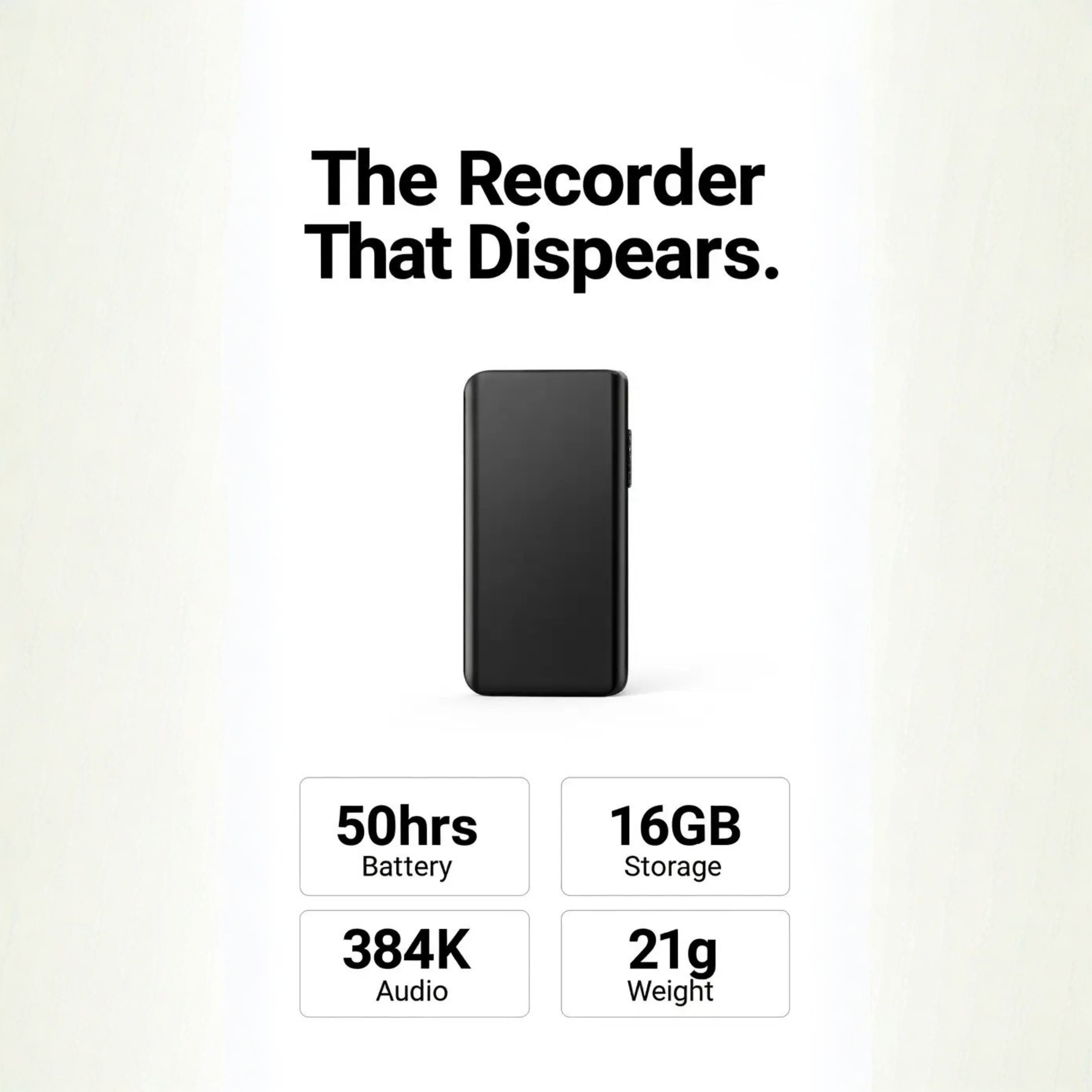 Enregistreur vocal compact à activation sonore – Petit dictaphone de 16 Go avec 50 heures d’autonomie et réduction du bruit pour réunions, entretiens et prises de notes | Sansoti