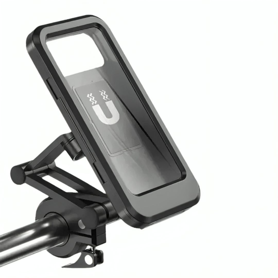 Support de smartphone étanche pour moto, rotatif à 360°, support de téléphone pour vélo avec fixation au guidon, universel, noir | Sansoti