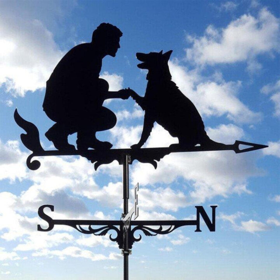 Weather Vane Garden Stainless Steel Weather-Resistant Outdoor Decoration Balcony Terrace Wind Direction Garden Accessory | Sansoti