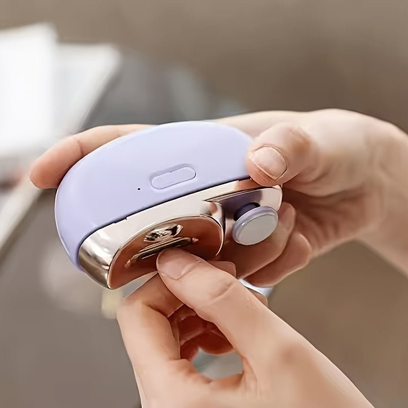 Electric Nail Clipper with LED Lighting and Polishing Function for Safe Professional Nail Care at Home | Sansoti