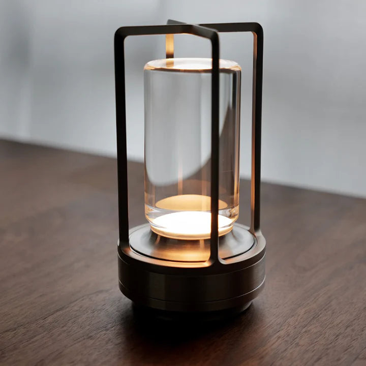 Wireless LED Table Lamp Cylinder Modern Design 3 Light Colors Rechargeable Touch Control USB-C Sansoti | Sansoti