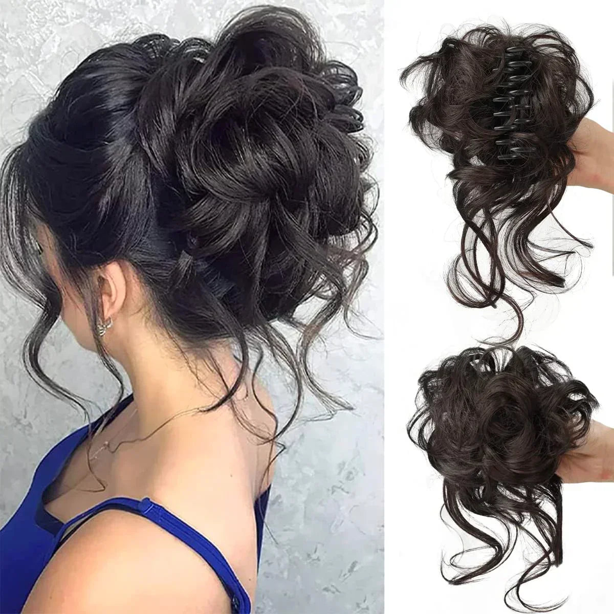 Clip-In Hair Bun met Krullen – Vollere Knot in Seconden zonder Styling | Sansoti