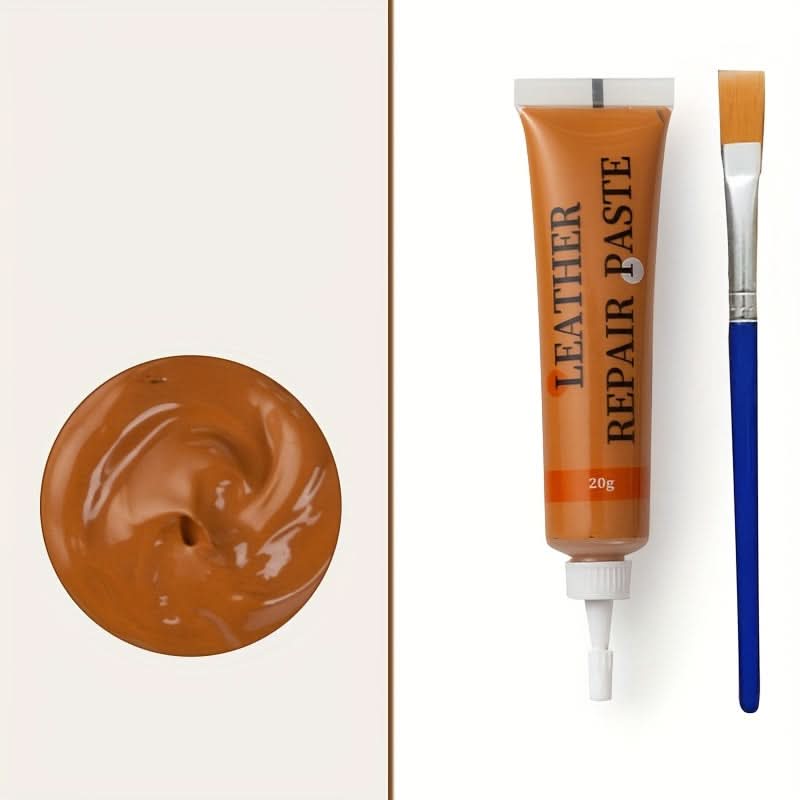 Kit de réparation du cuir pour meubles, sièges de voiture et canapés, kit de restauration avec applicateur 3x10cm | Sansoti