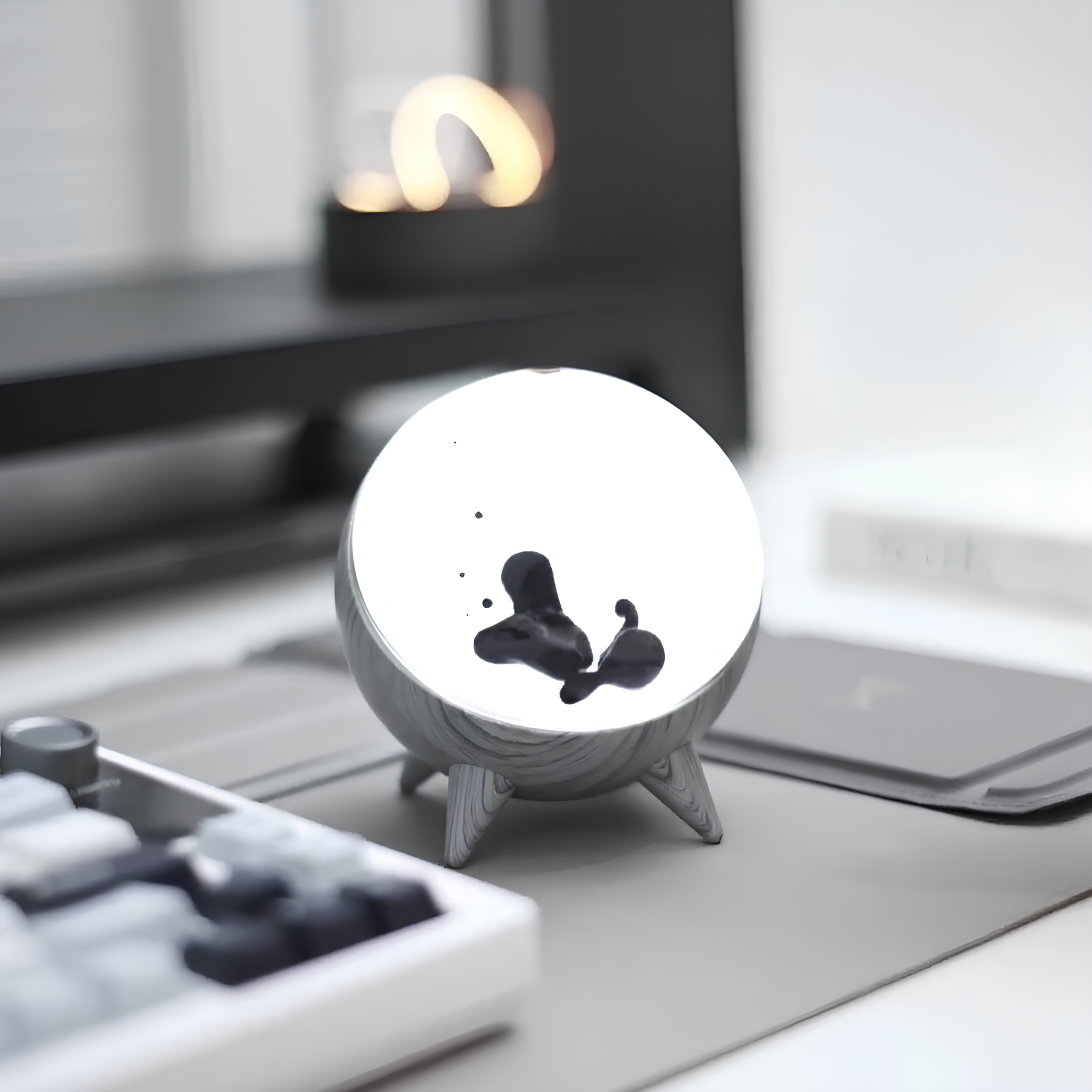Ferrofluid Display Bluetooth Speaker ABS Glas 10,6 cm Muziek Visualizer Magnetisch Vloeistof Bureau Decoratie Cadeau Tech Kunstobject | Sansoti
