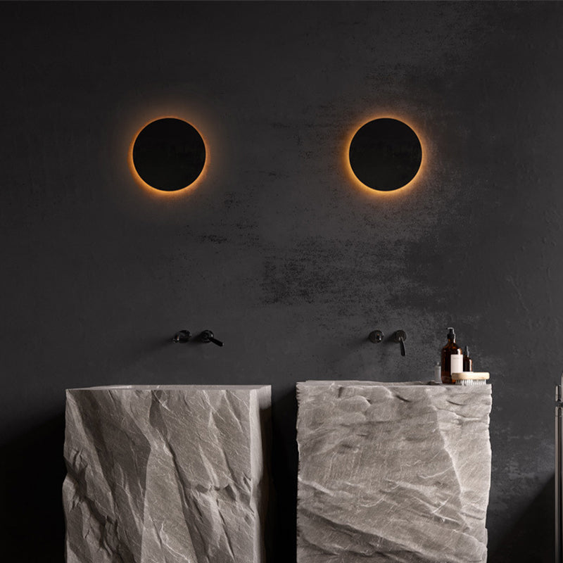 Minimalistische LED-Außenwandleuchte aus Metall, rund oder quadratisch, wasserdicht nach IP65, Gartenbeleuchtung für Flur und Terrasse | Sansoti