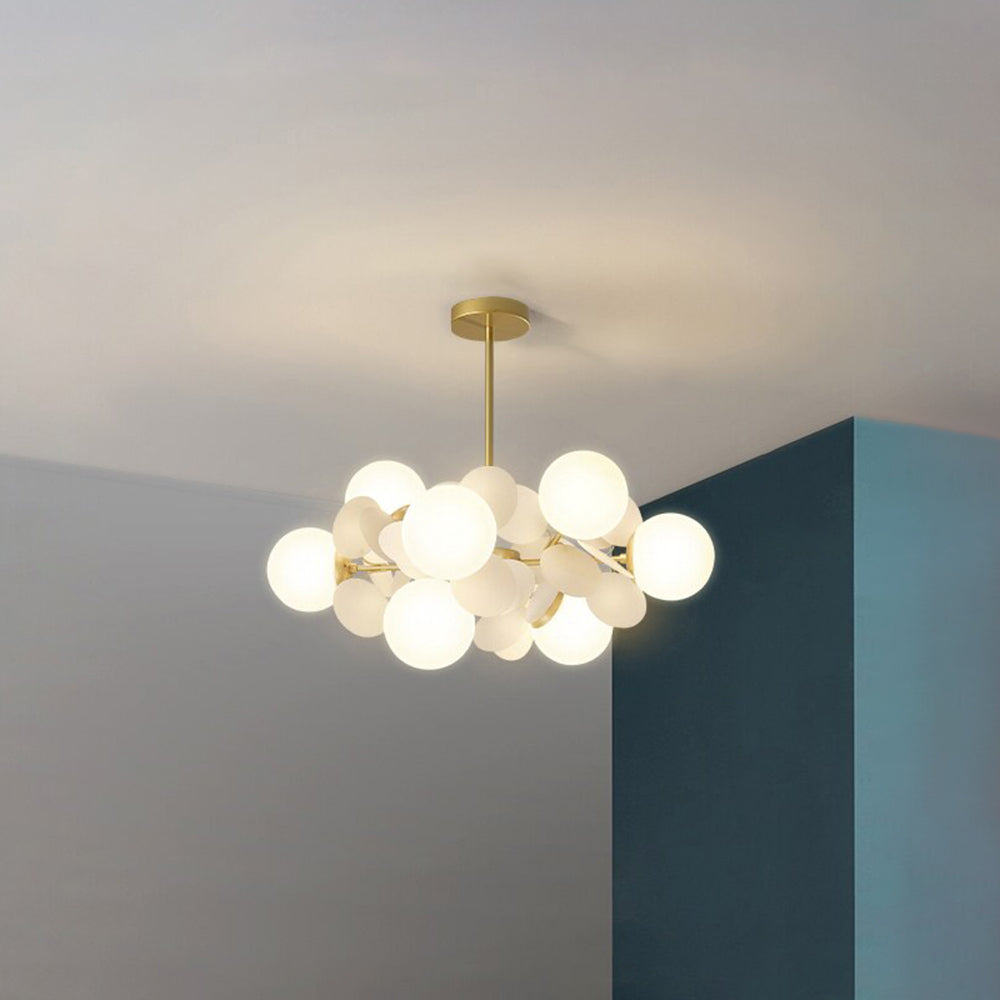 Bloementaklamp Plafond Meerkleurig Glas Metaal 4-15 Lichtpunten Natuurgeïnspireerd Design Woonkamer Eetkamer | Sansoti