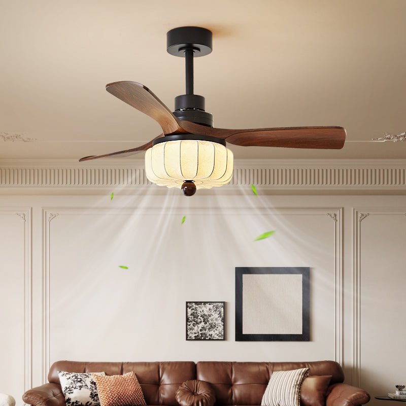 Vintage Ceiling Fan with Lighting and Remote Control – Modern Design with 6 Speeds | Sansoti