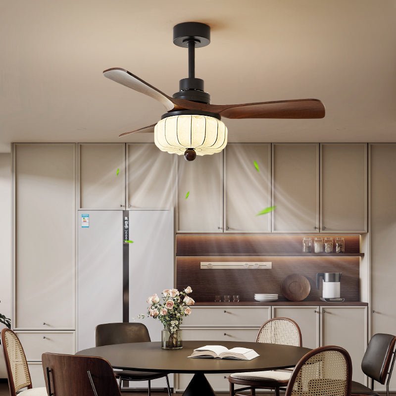 Vintage Ceiling Fan with Lighting and Remote Control – Modern Design with 6 Speeds | Sansoti