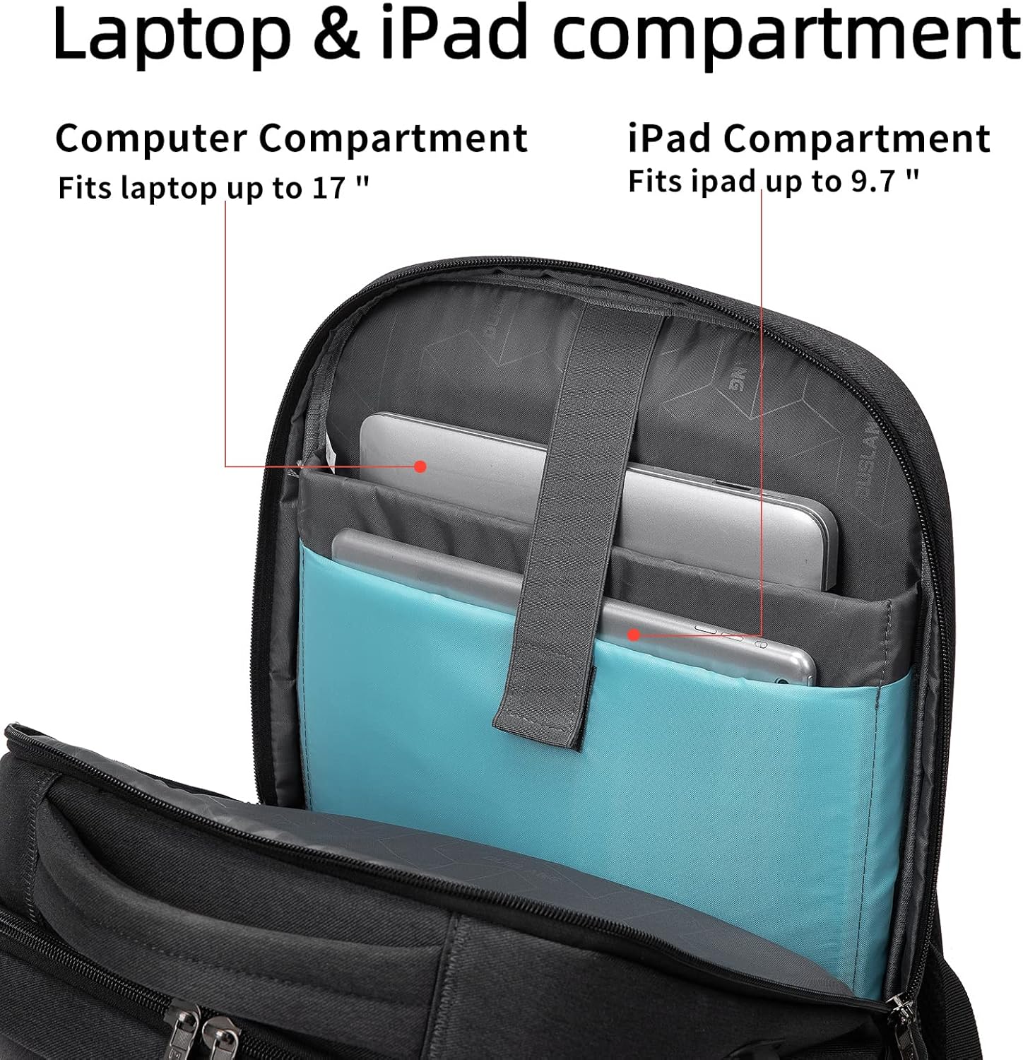 Waterdichte Laptoprugzak met USB-Oplaadpoort en Georganiseerde Vakken voor Dagelijks Werk en Reizen 33-43cm | Sansoti