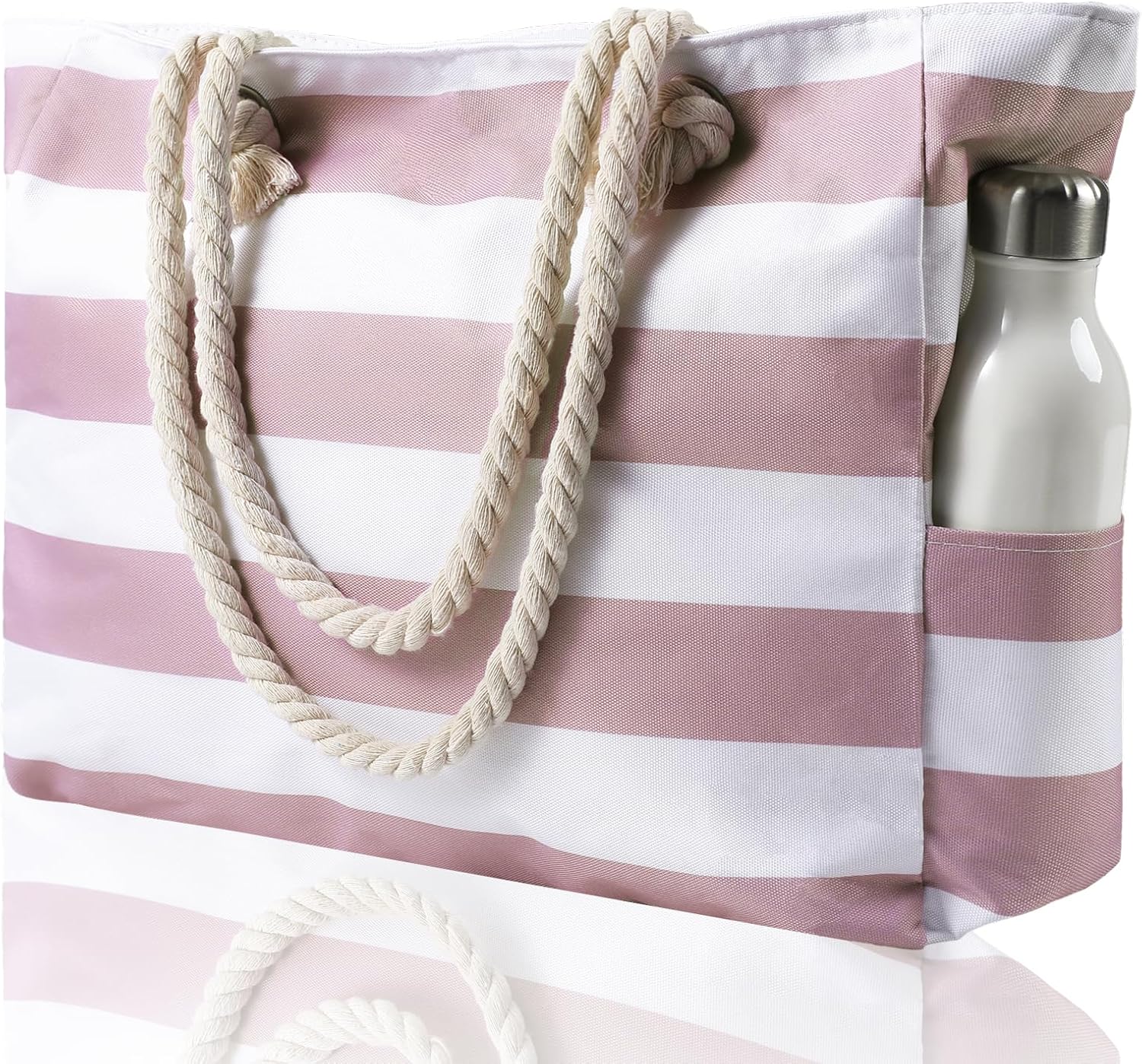 Waterdichte Strandtas XXL met Rits Zandafwerend Shopper Zwembad Sporttas Dames Handvat Zwemtas Vakantie | Sansoti