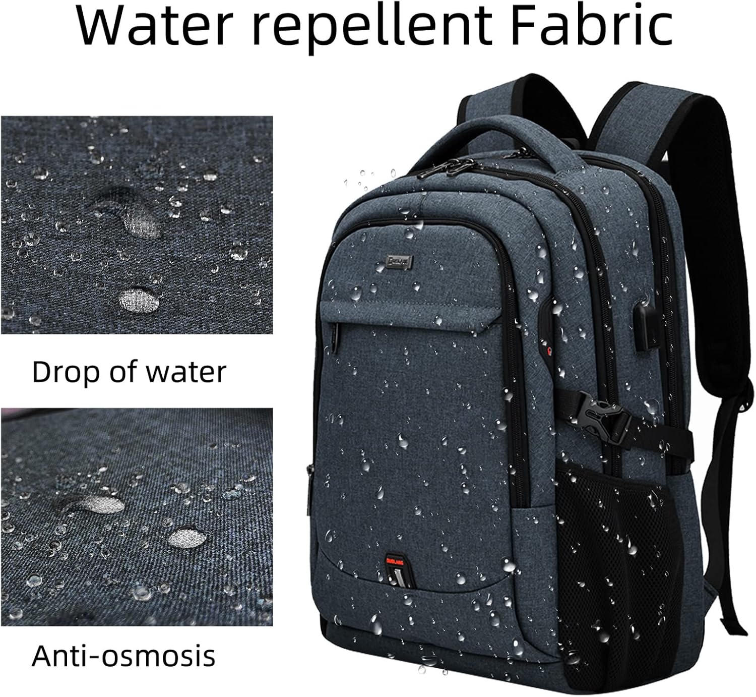 Waterdichte Laptoprugzak met USB-Oplaadpoort en Georganiseerde Vakken voor Dagelijks Werk en Reizen 33-43cm | Sansoti