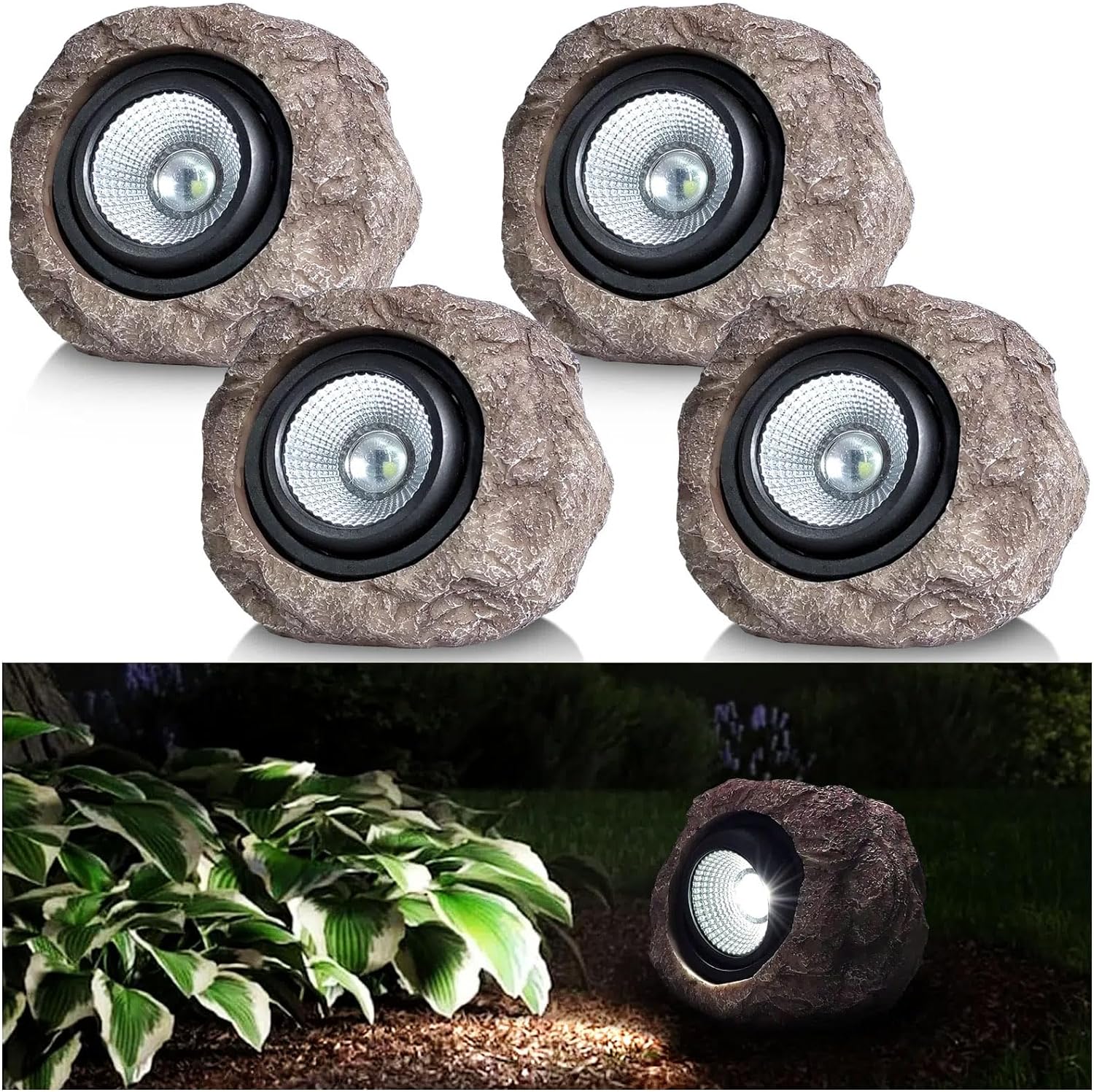 Solarlampen Rotsverlichting LED Tuinverlichting Buitenverlichting Zonne-energie Landschap Pad Terras | Sansoti