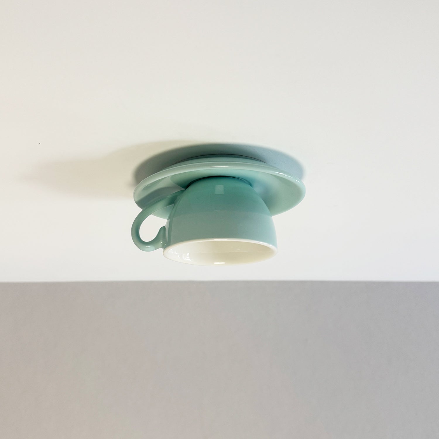 Deckenleuchte Keramik Kaffeetasse Form LED Blau Rosa Gelb Schlafzimmer Wohnzimmer Verspieltes Design | Restfield