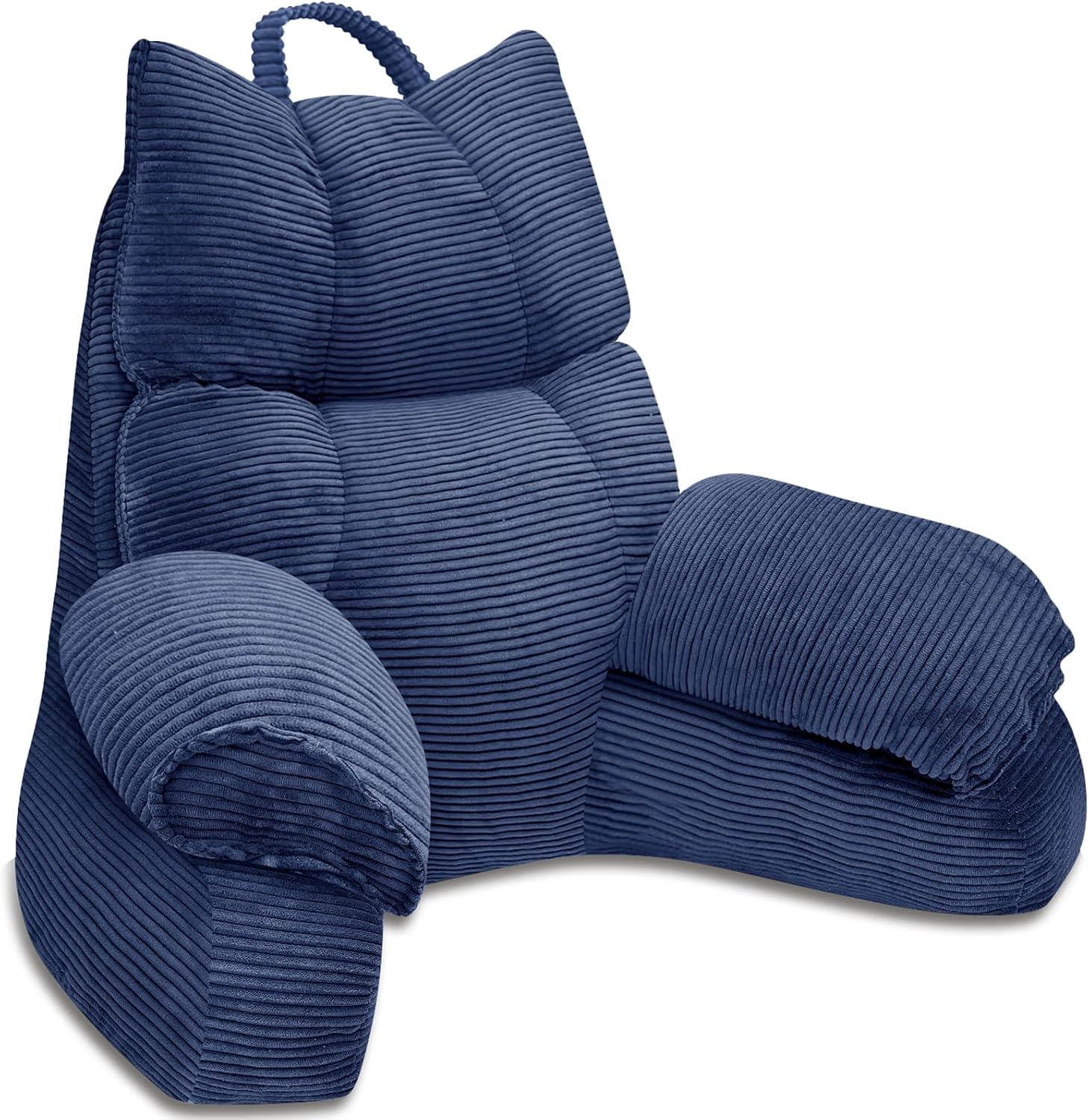 Lounge Comfort | Bed Pillow with Arm Support & Memory Foam | Ideal for Reading and Gaming