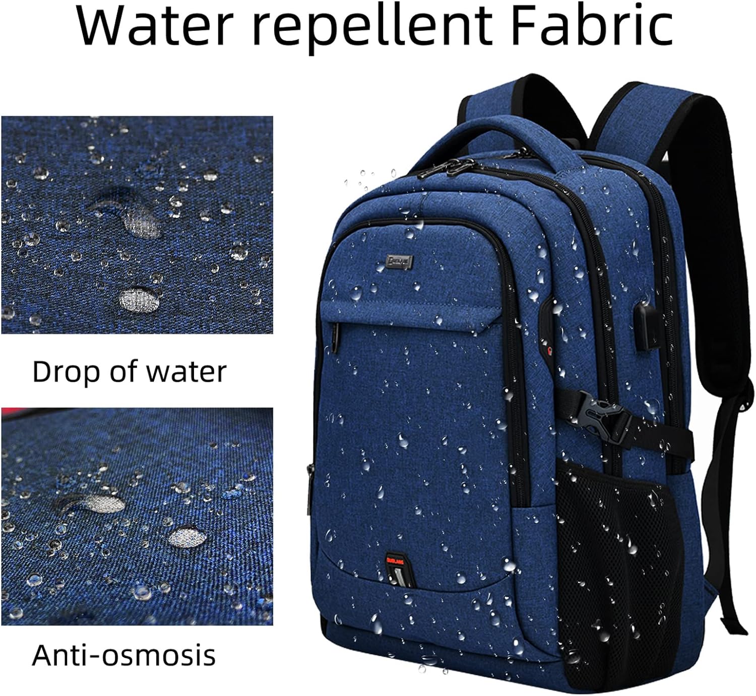 Waterdichte Laptoprugzak met USB-Oplaadpoort en Georganiseerde Vakken voor Dagelijks Werk en Reizen 33-43cm | Sansoti