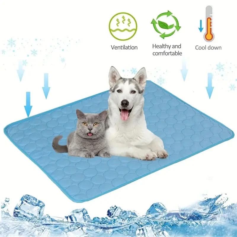 Tapis rafraîchissant pour animaux, couverture d’été pour chien et chat, coussin de repos rafraîchissant et respirant, tapis matelassé rafraîchissant, 6 couleurs | Sansoti