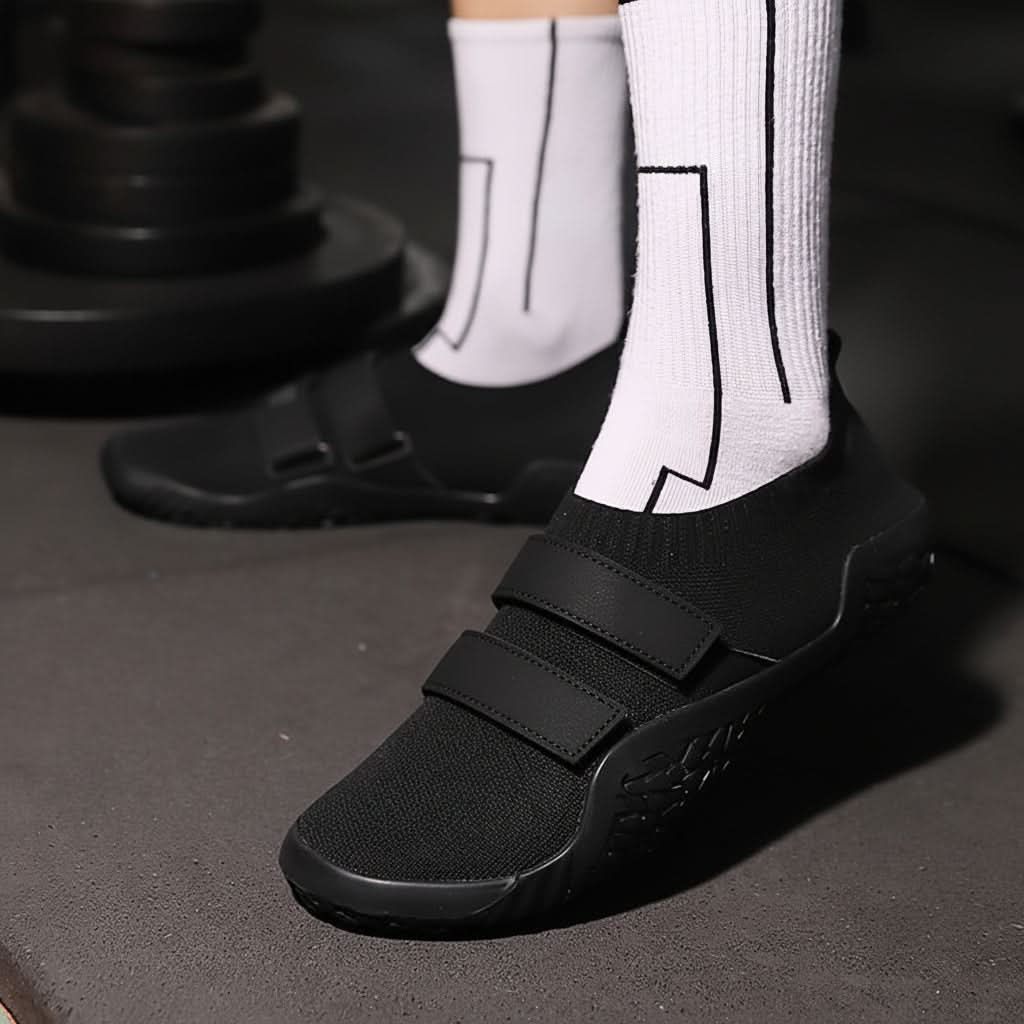 Flat Training Shoes for Squats and Weightlifting with Stable Sole, Non-Slip Grip, and Optimal Foot Stability | Sansoti