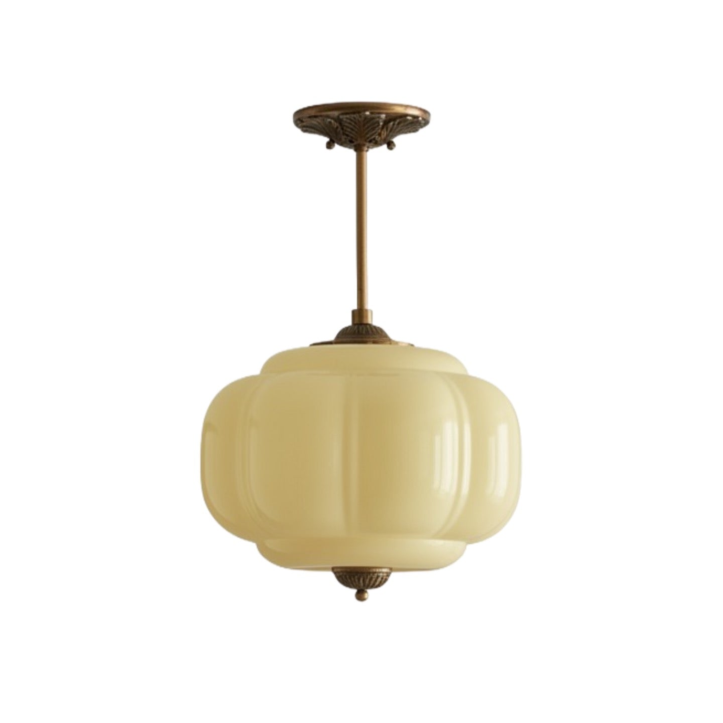 Vintage Melkglazen Hanglamp met Gegolfde Rand – Scandinavische Sfeerverlichting voor Keuken en Slaapkamer | Sansoti