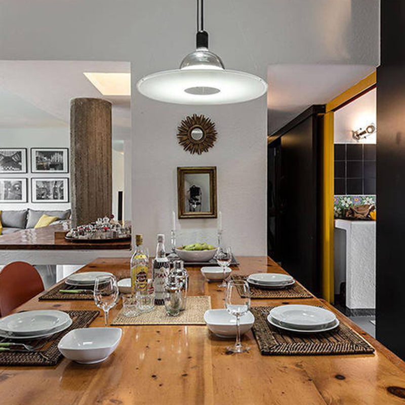 Minimalistische LED-Hängeleuchte aus Metall und Glas, E27, Esszimmer, Wohnzimmer, Schlafzimmer, skandinavische Pendelleuchte | Sansoti