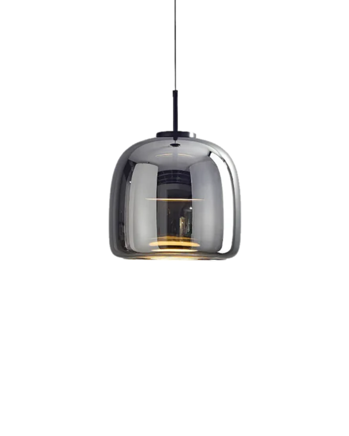 Hanglamp Rookglas met LED Verlichting Goud Zwart Amber Dimbaar Eetkamer | Scandinavische Glazen Plafondlamp Metalen Finish Keukeneiland Moderne Verlichting Woonkamer Design | Sansoti