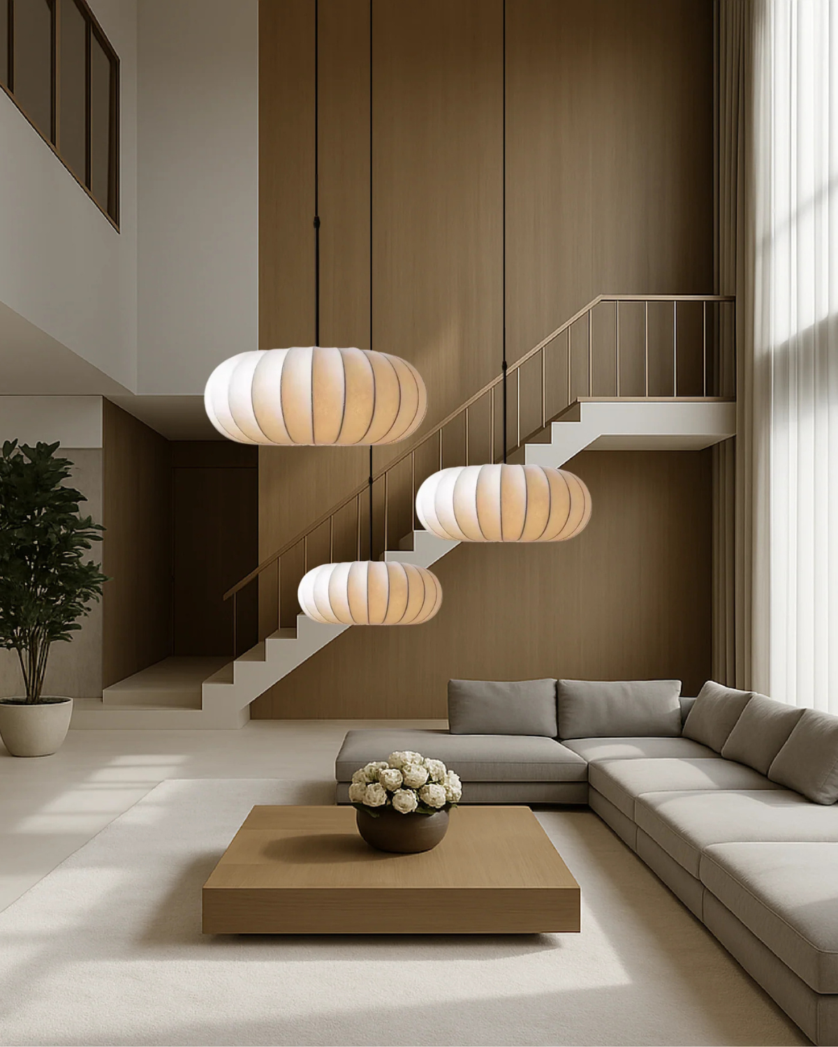 Sculptuurhanglamp met Organische Vorm Warm Wit Licht Dimbaar Moderne Pendellamp Eetkamer Woonkamer Entree | Sansoti