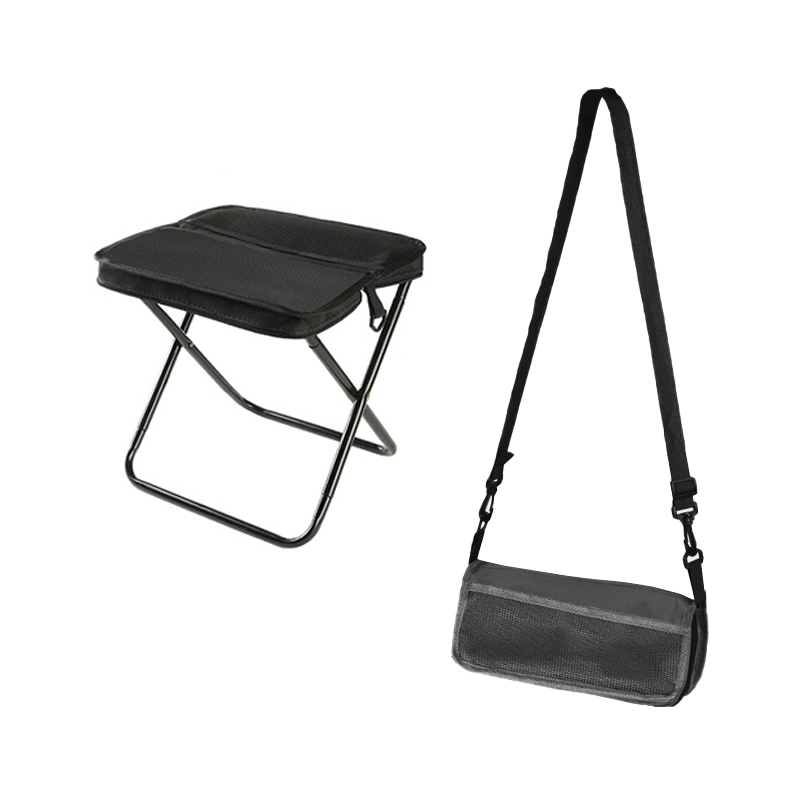 Opvouwbare Campingkruk met Rugsteun en Draagtas – Draagbaar Outdoor Zitmeubel voor Vissen, Wandelen en Picknick | Sansoti
