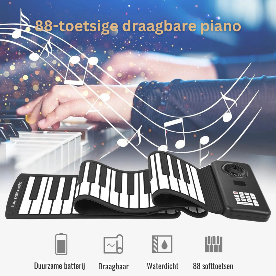 Oprolbare Piano met 88 Toetsen — Draagbaar en Flexibel Keyboard voor Onderweg | Sansoti
