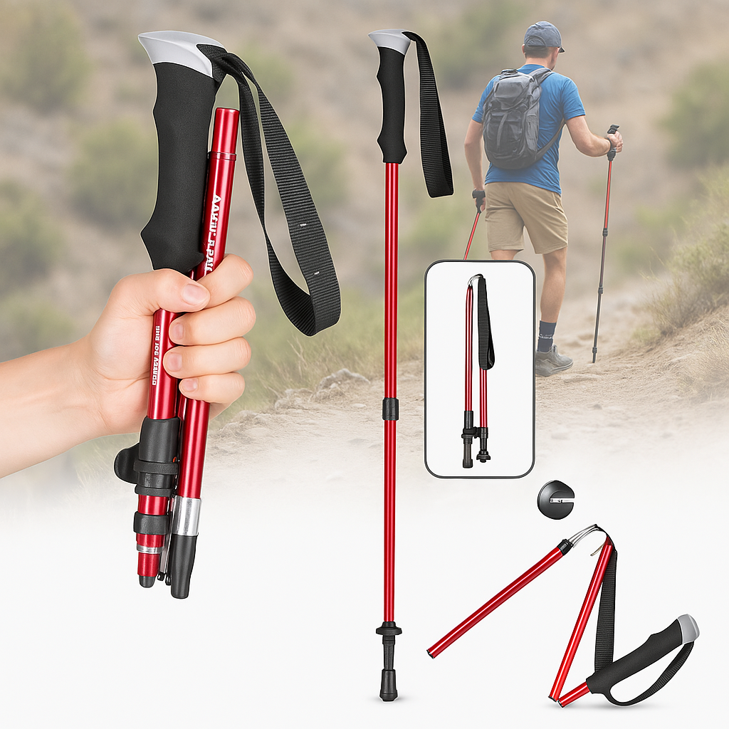 Bâtons de marche réglables pliables 110-135cm légers trekking | Restfield