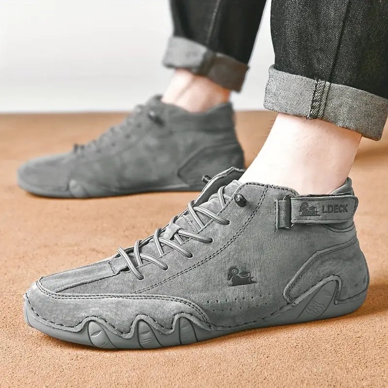 Waterdichte Heren Laarsschoenen met Hoge Schacht en Elastische Sluiting Kunstleer Robuust Straatmode | Sansoti