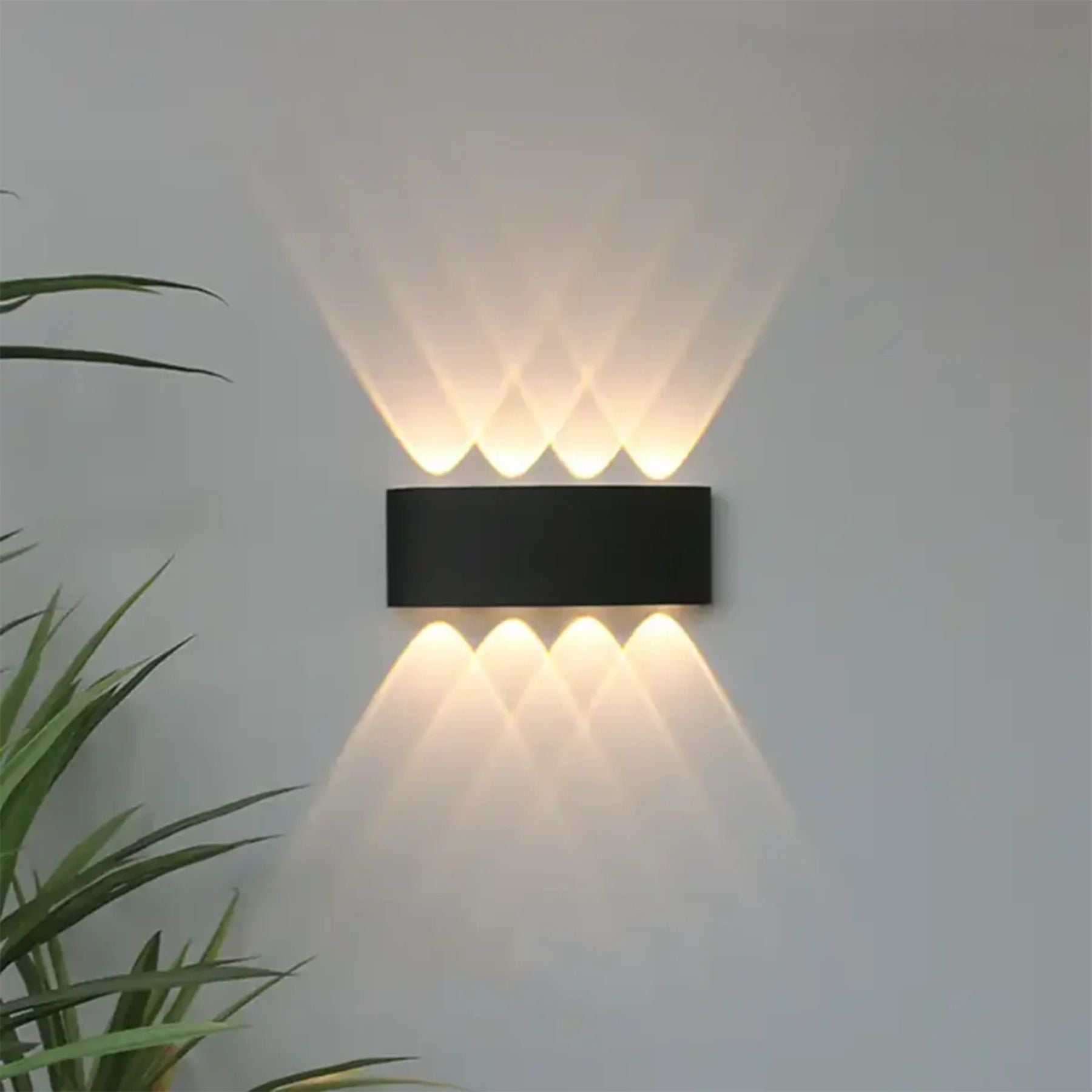 LED Wandlamp IP65 Binnen Buiten Gevellamp Patio Gang Up Down Light Zwart Wit | Sansoti