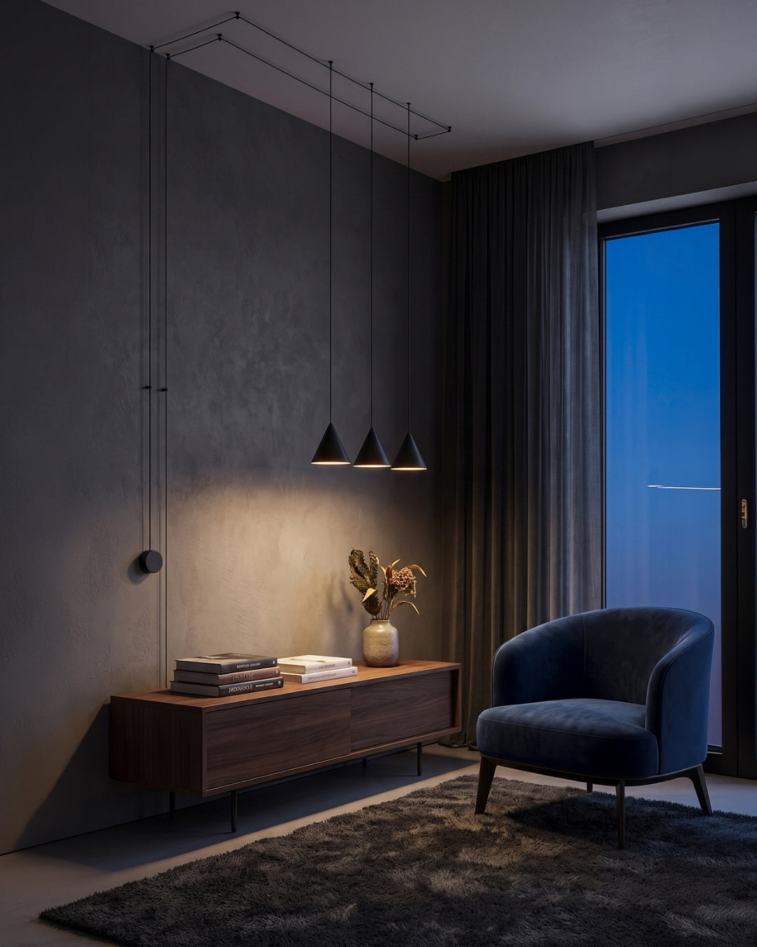 Stella hanglamp – aluminium geometrisch design met verstelbare kabellengte en LED-verlichting | Sansoti
