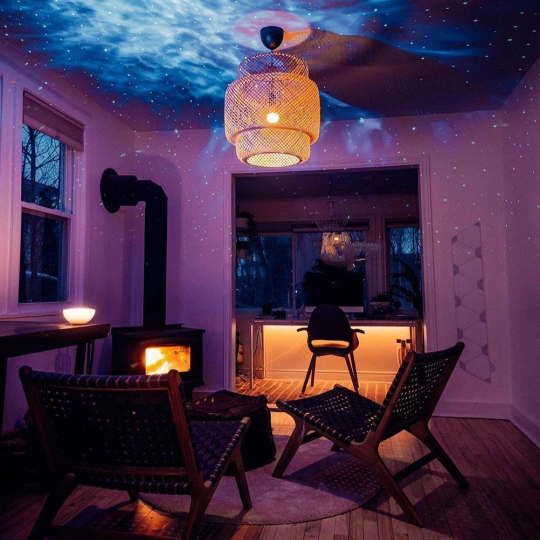 Sterrenprojector met Bluetooth Speakers en 21 Kleuren — Sferische Lichtprojector met Afstandsbediening voor Slaapkamer en Woonkamer | Sansoti