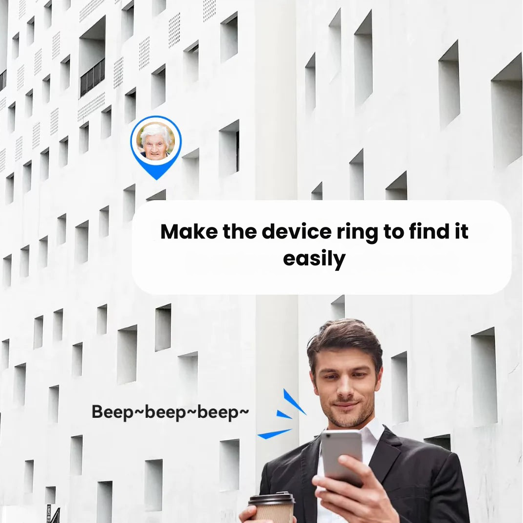 Compact GPS Tracker for Seniors with Real-Time Location Tracking, No Subscription, iOS Android Safety | Sansoti