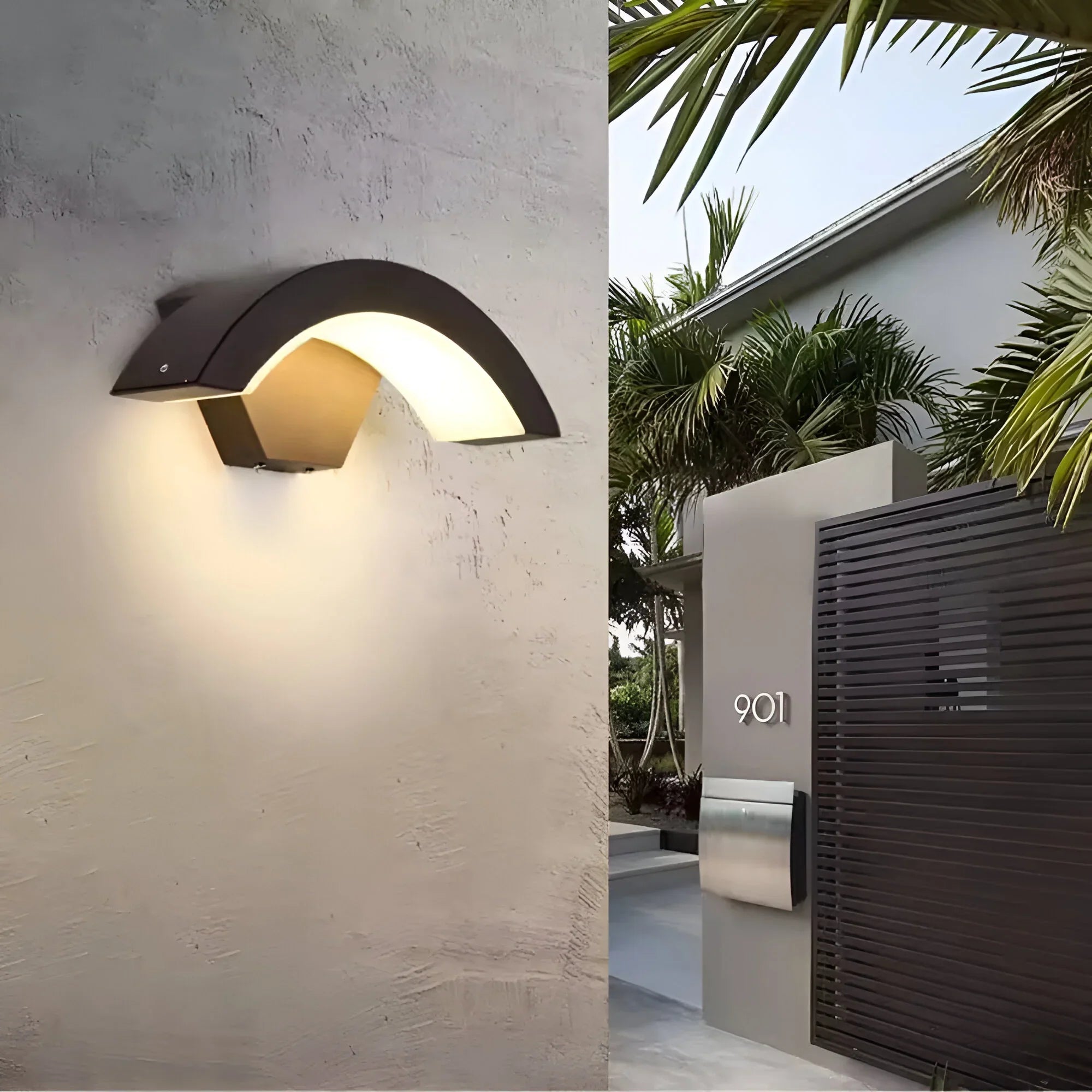 LED Wandlamp met Bewegingssensor voor Buiten – Energiebesparend 18W Waterdicht Buitenlicht in Zwart of Bruin | Sansoti