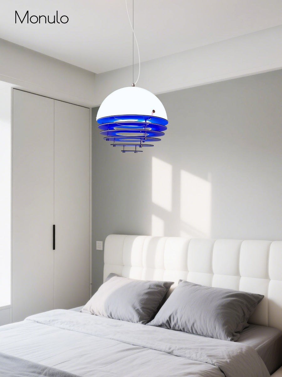 Stijlvolle Hanglamp Bauhaus Design Oranje-Wit Sfeerverlichting voor Moderne Interieurs | Sansoti