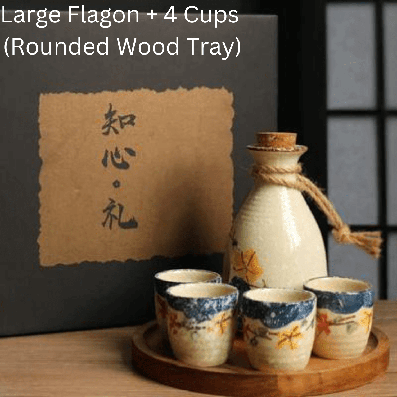 Japans Sakura Sake Serviesset met Karaf en Kopjes – Keramiek met Kersenbloesem Motief | Sansoti