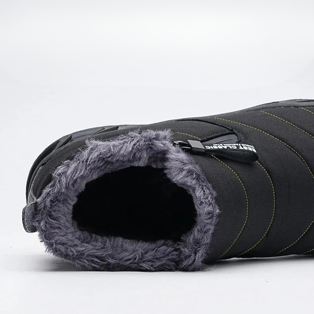 Bottes d'hiver étanches unisexes avec doublure polaire, fermeture éclair latérale et semelle antidérapante, pour garder les pieds au chaud dans la neige et en randonnée | Sansoti