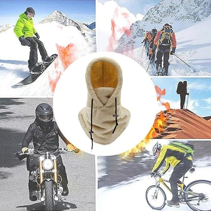 Fleece-Balaclava für den Wintersport mit Nackenschutz, verstellbar, atmungsaktiv, Unisex-Gesichtsmaske für Outdoor-Aktivitäten | Sansoti