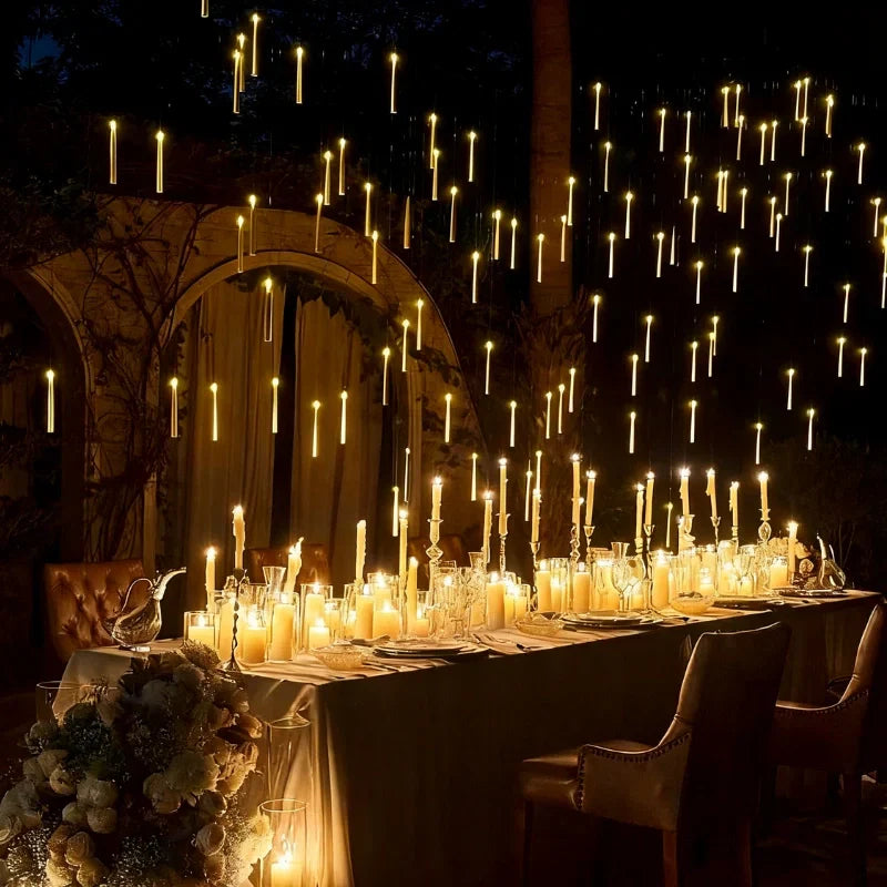 Bougies LED flottantes résistantes à l'eau, lumière blanc chaud vacillante, éclairage d'ambiance intérieur et extérieur, fête et bassin | Sansoti